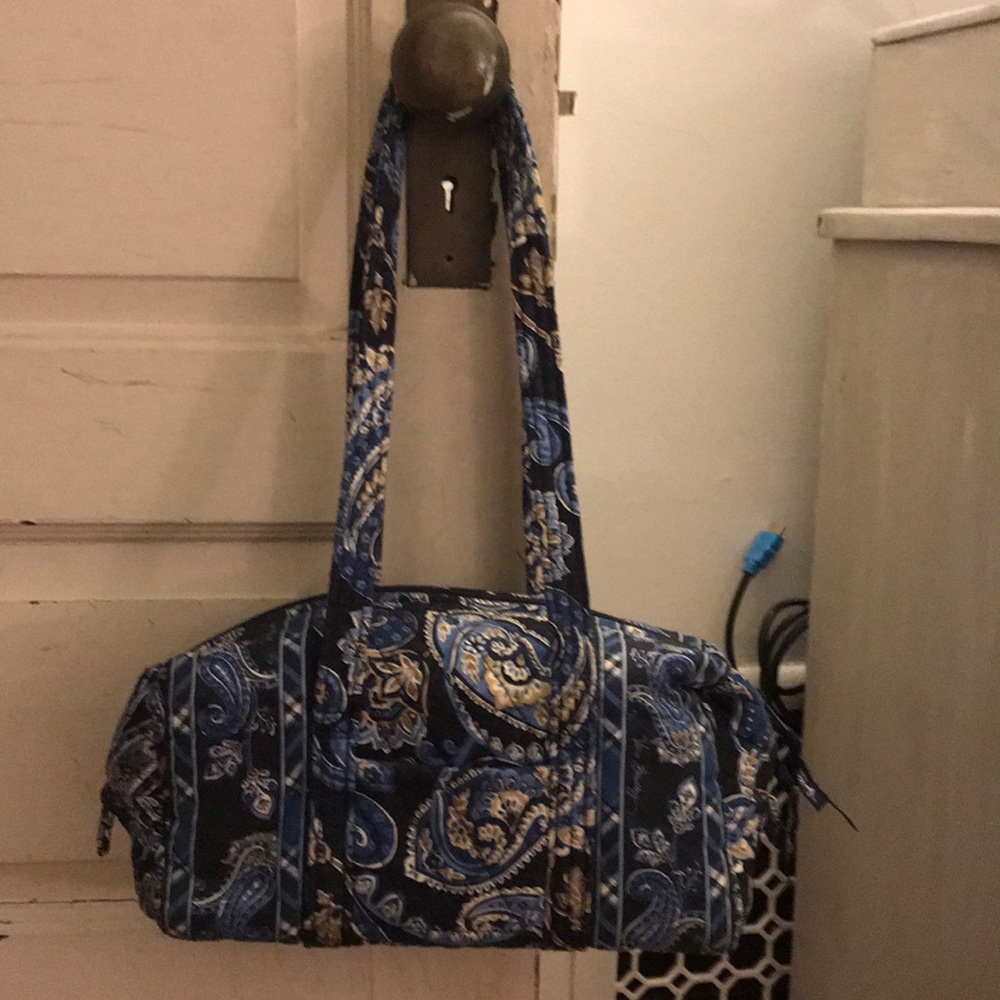 Vera Bradley Windsor navy small duffel/shoulderbag